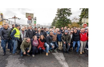 Avec les salariés de Teisseire